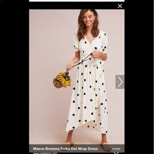 Anthropologie Polka dot Wrap Dress